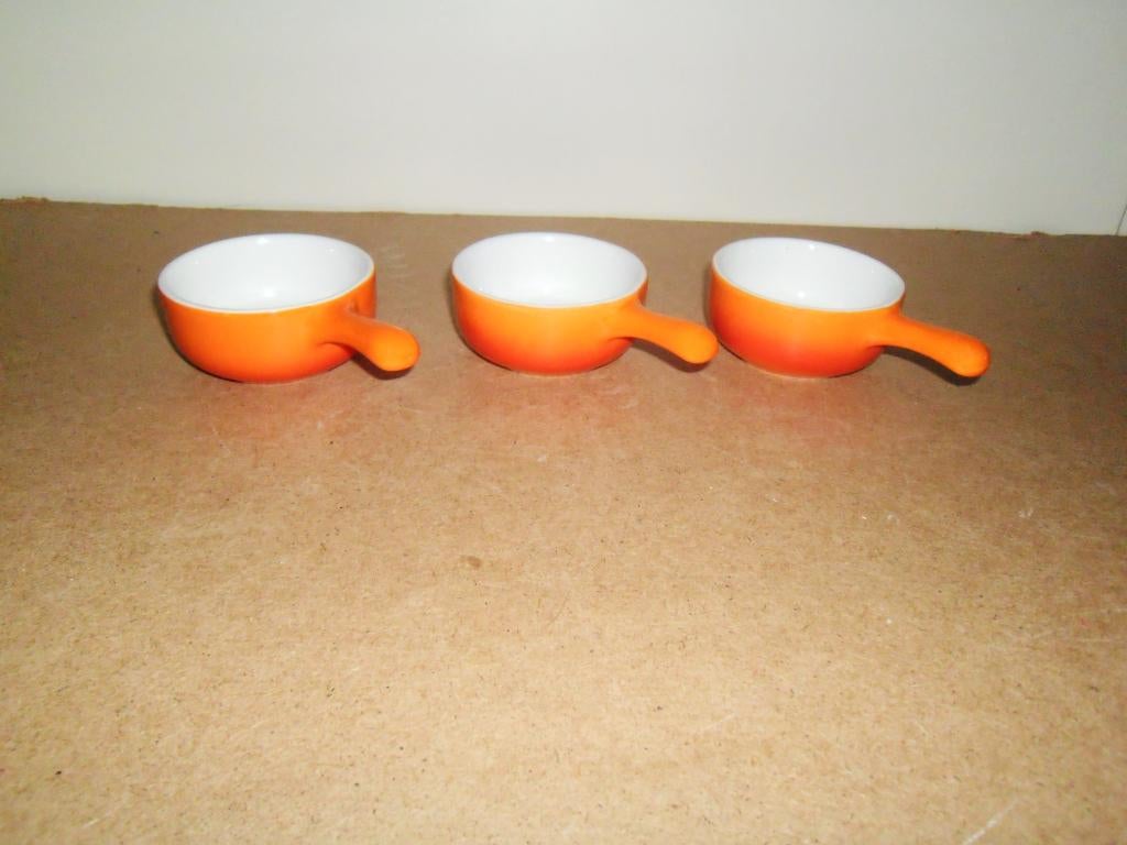 3 vintage porseleinen pannetjes,Siaki(R) Porecelain,tapas, Verzamelen, Ophalen of Verzenden, Huis en Inrichting