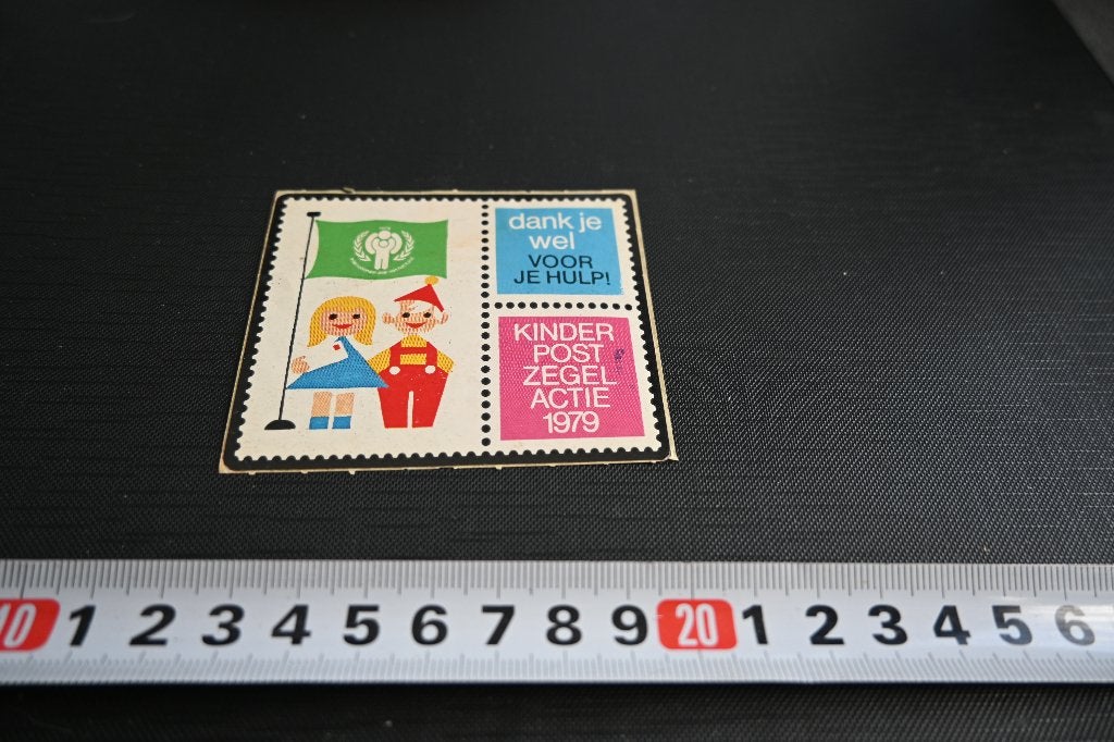 sticker Kinderpostzegel actie 1979 PTT, Ophalen, Zo goed als nieuw