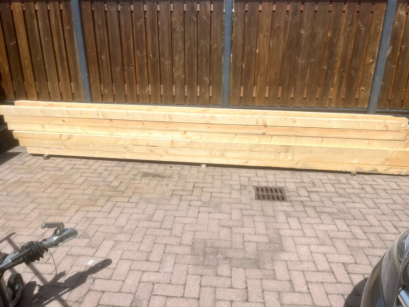 Douglas balken 100x100x5000 mm 23 stuks, Ophalen, Nieuw, Balk, Overige houtsoorten