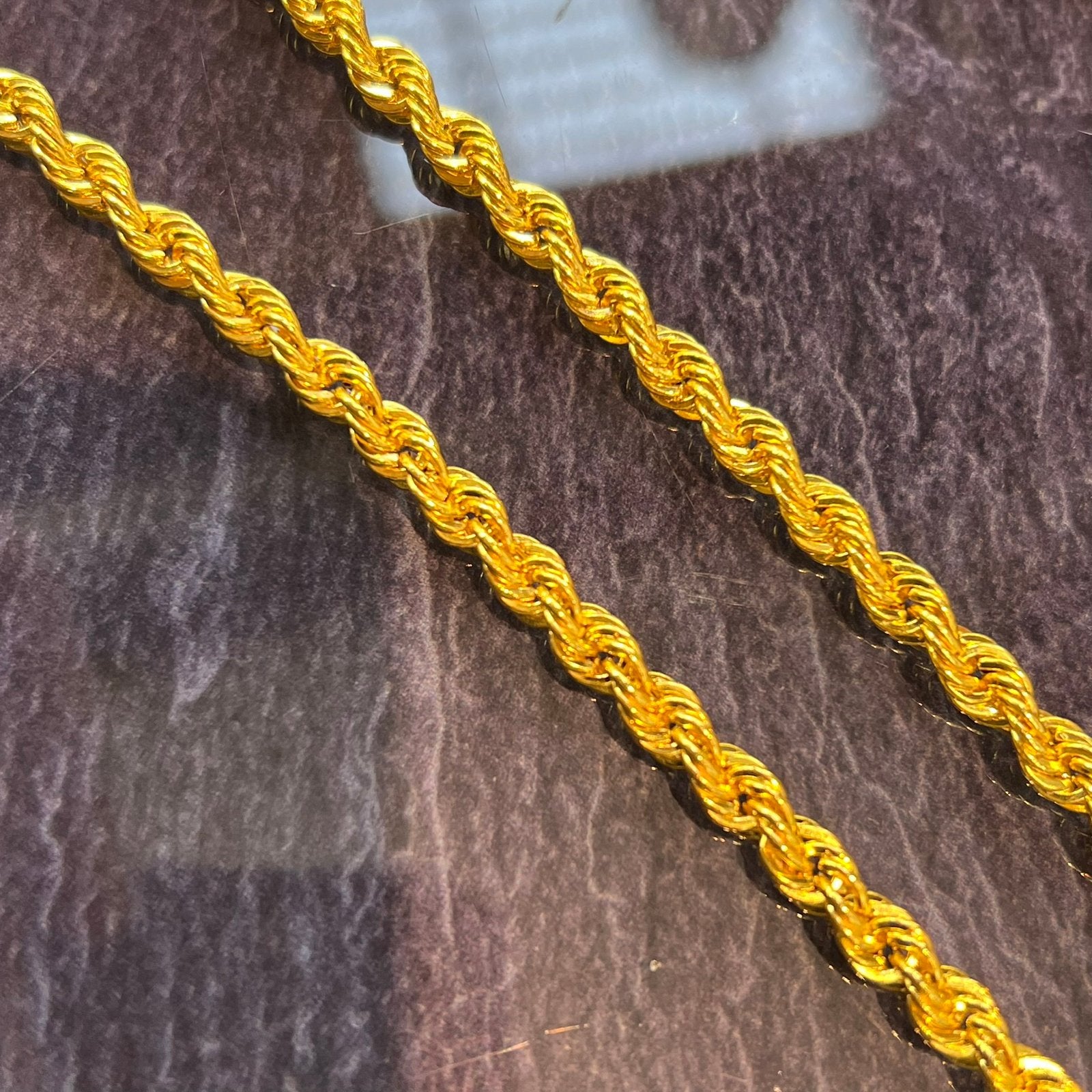 Gouden rope chain ketting 14 karaat goud, Sieraden, Tassen en Uiterlijk, Kettingen, Ophalen of Verzenden, Zo goed als nieuw, Goud