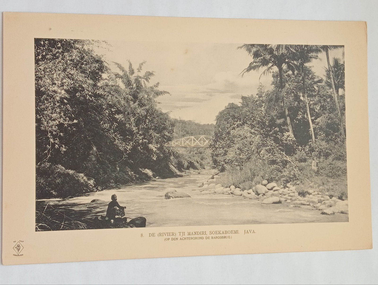 Foto gravure Nederlands Indië 1910, 18x28 cm, goede staat, Verzamelen, Foto's en Prenten, Gebruikt, Foto, Voor 1940, Buitenland
