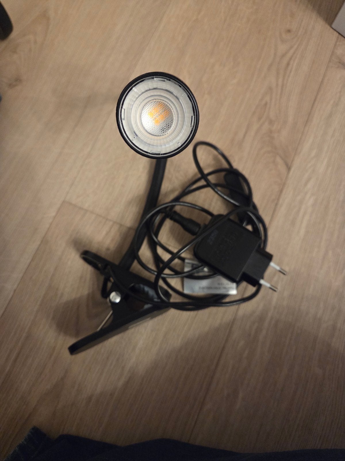 Zwarte LED-klemlamp met flexibele arm, Ophalen of Verzenden, Gebruikt