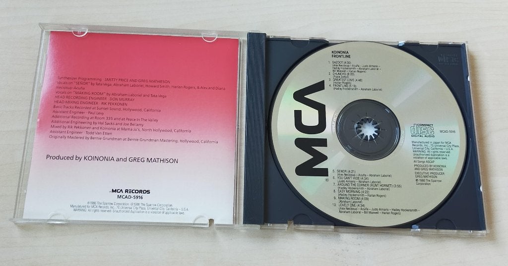 Koinonia - Frontline CD 1986 Japan/VS MCA, Ophalen of Verzenden, Gebruikt, Jazz