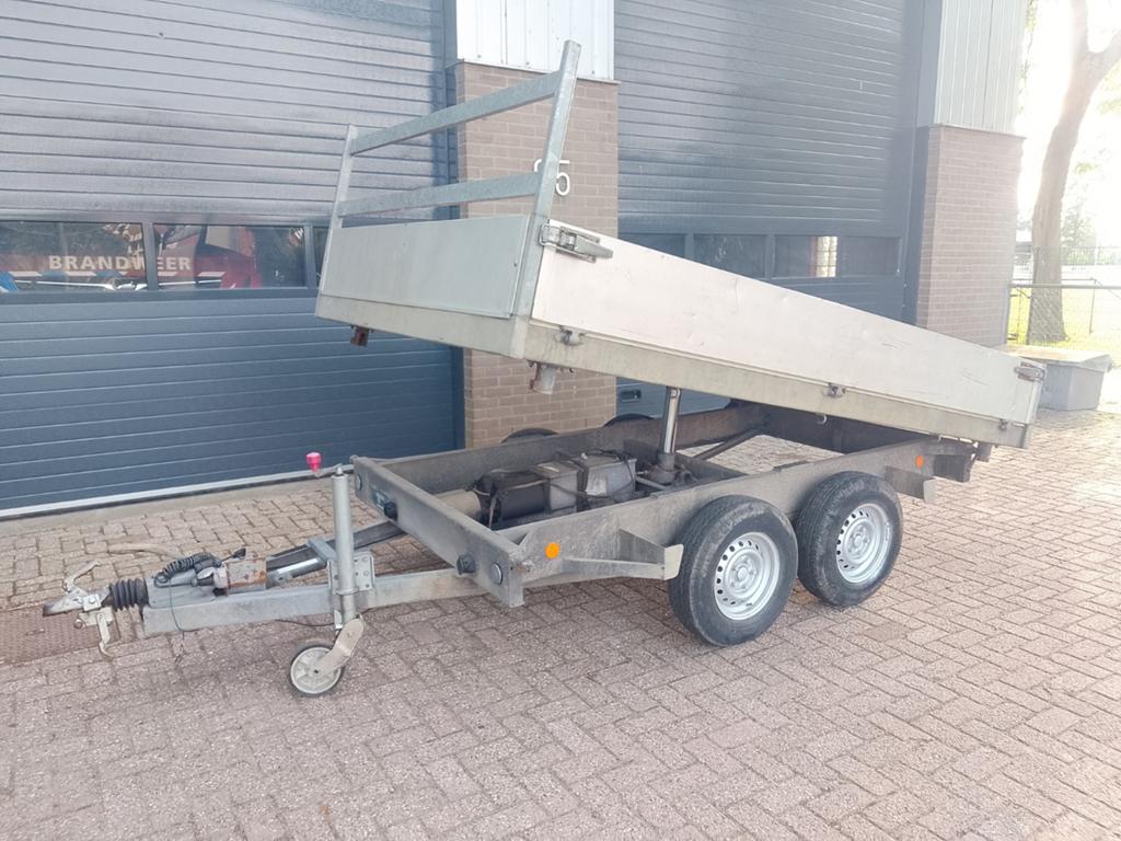 Electriche 3 zijdige kipper tandemasser aanhanger  MOET WEG, Ophalen of Verzenden