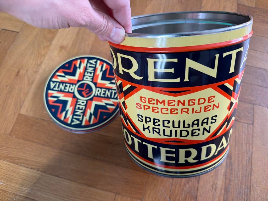 Orenta speculaaskruiden van Esso (super goede staat!), Verzamelen, Blikken, Zo goed als nieuw, Overige, Ophalen of Verzenden