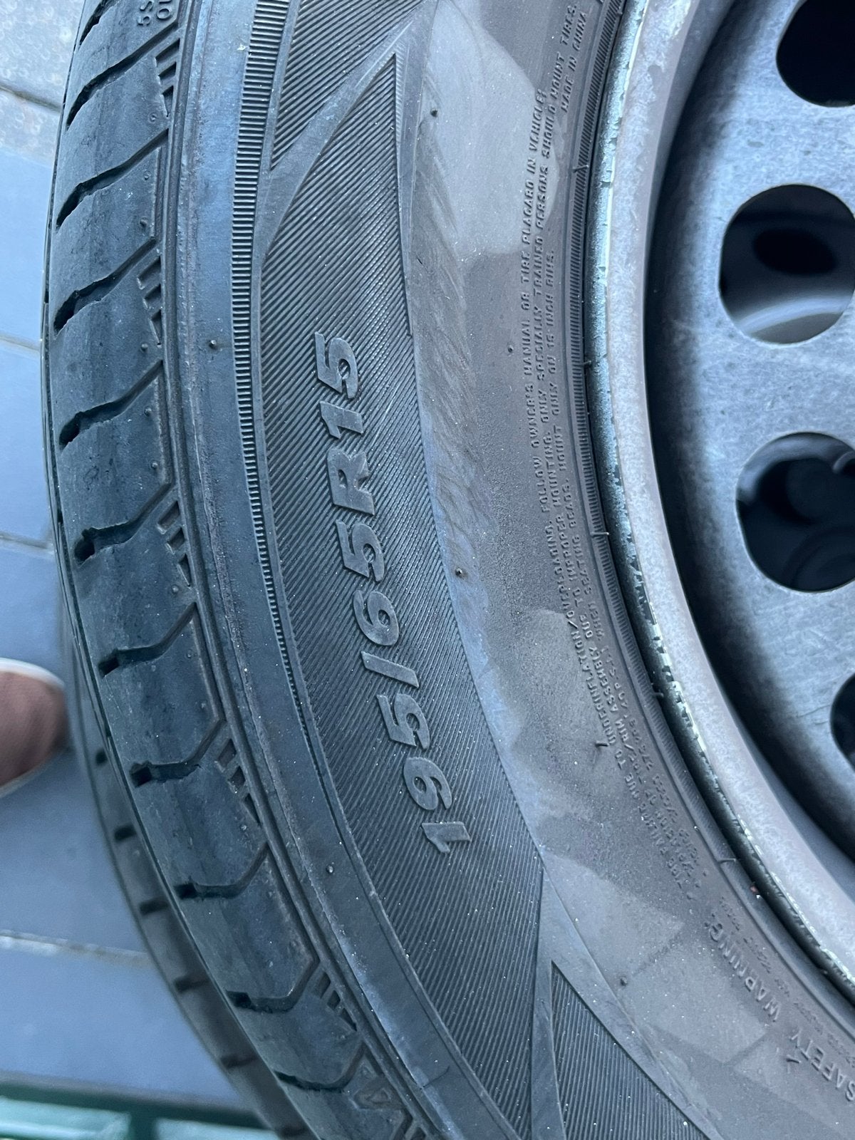 Stalen velgen Caddy 15 inch 5x112 met banden, Ophalen, 15 inch, Banden en Velgen, 195 mm