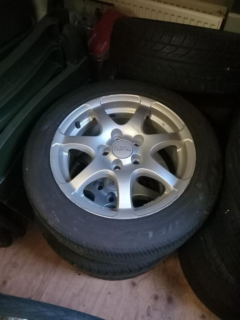 15 inch 5x100 LM| zomerset silvere anzio velgen, Ophalen, 14 inch, Gebruikt, Banden en Velgen