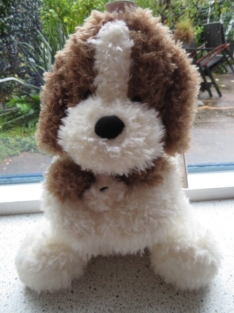 Hond met hondje knuffels van Primark bruin wit velours, Nieuw, Middelgroot (20 tot 80 cm), Hond, Ophalen of Verzenden
