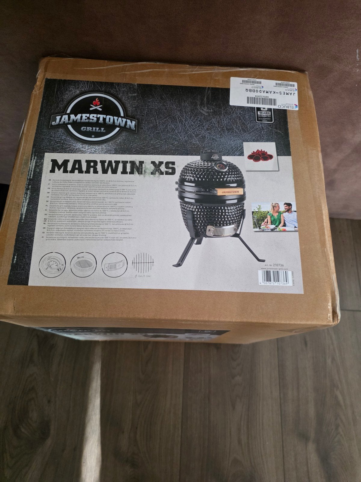 Jamestown Grill Marwin XS Kamado BBQ - Nieuw in doos, Ophalen of Verzenden, Nieuw, Jamestown