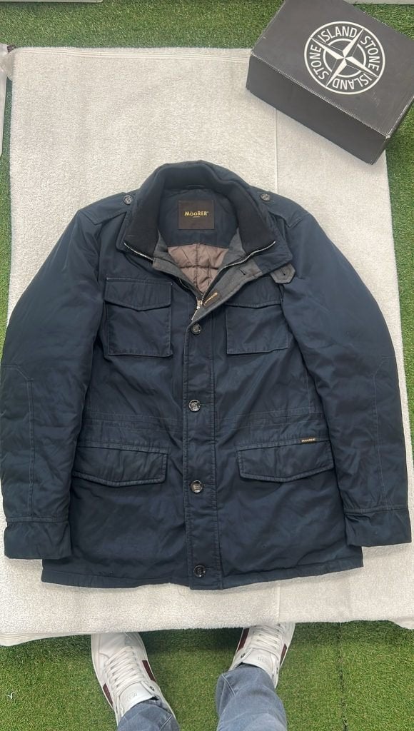 MooRER Rivon Field Jacket Winter Parka Manolo, Maat 52/54 (L), Blauw, ., Ophalen of Verzenden
