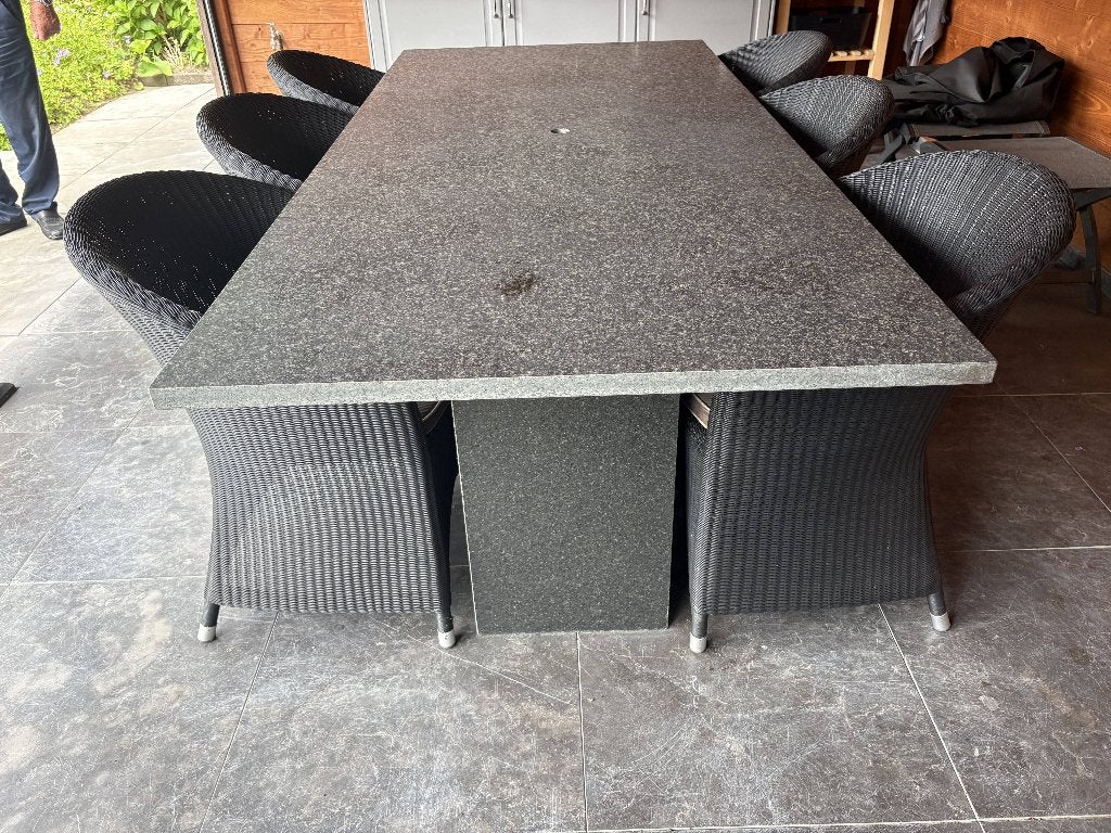 Tuinset (eettafel en stoelen), Ophalen, Overige materialen, Gebruikt, 6 zitplaatsen