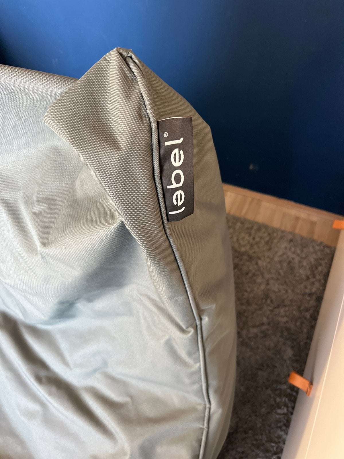 Zitzak van Label in het grijs/groen, Ophalen of Verzenden, Gebruikt, Grijs, Zitzak
