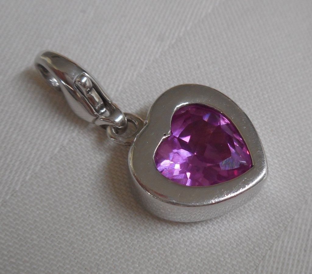 Zilveren Ti Sento hart hanger /bedel nr.1200, Verzenden, Zo goed als nieuw, Hart, Zilver