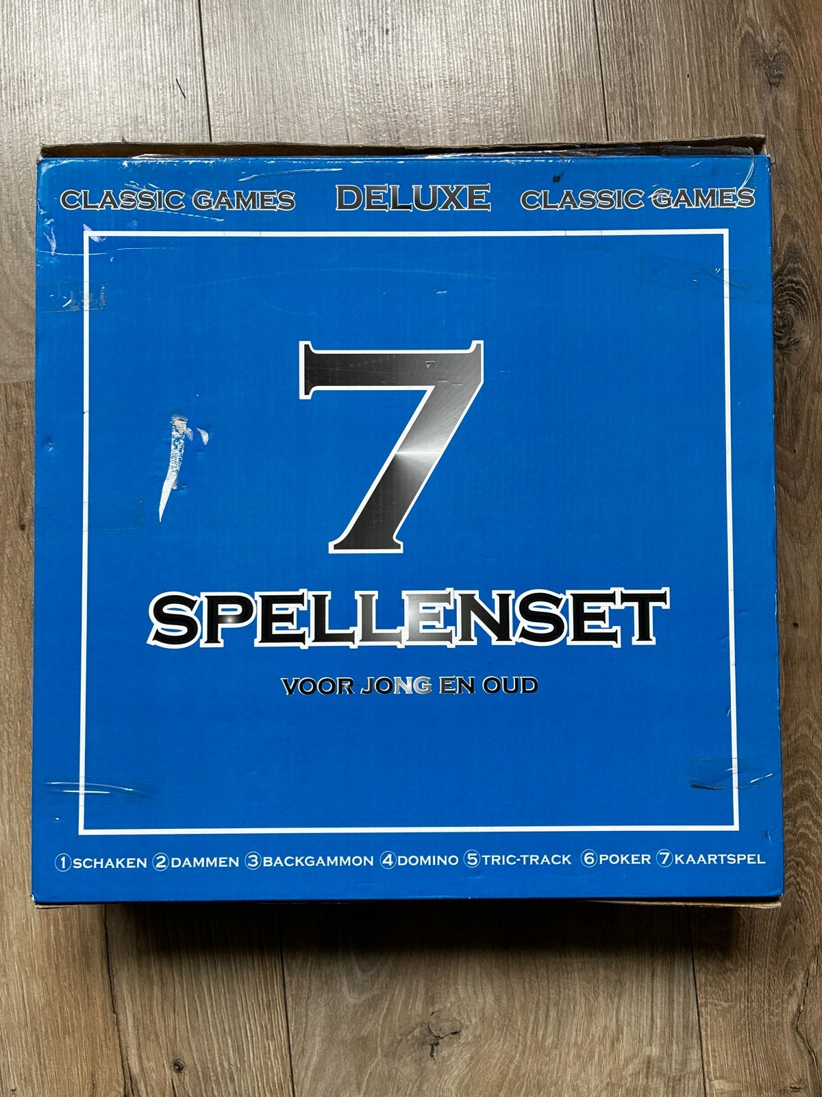 7 SPELLEN SET - Schaken, Dammen, POKER en meer van GLAS, Een of twee spelers, Ophalen of Verzenden, Nieuw