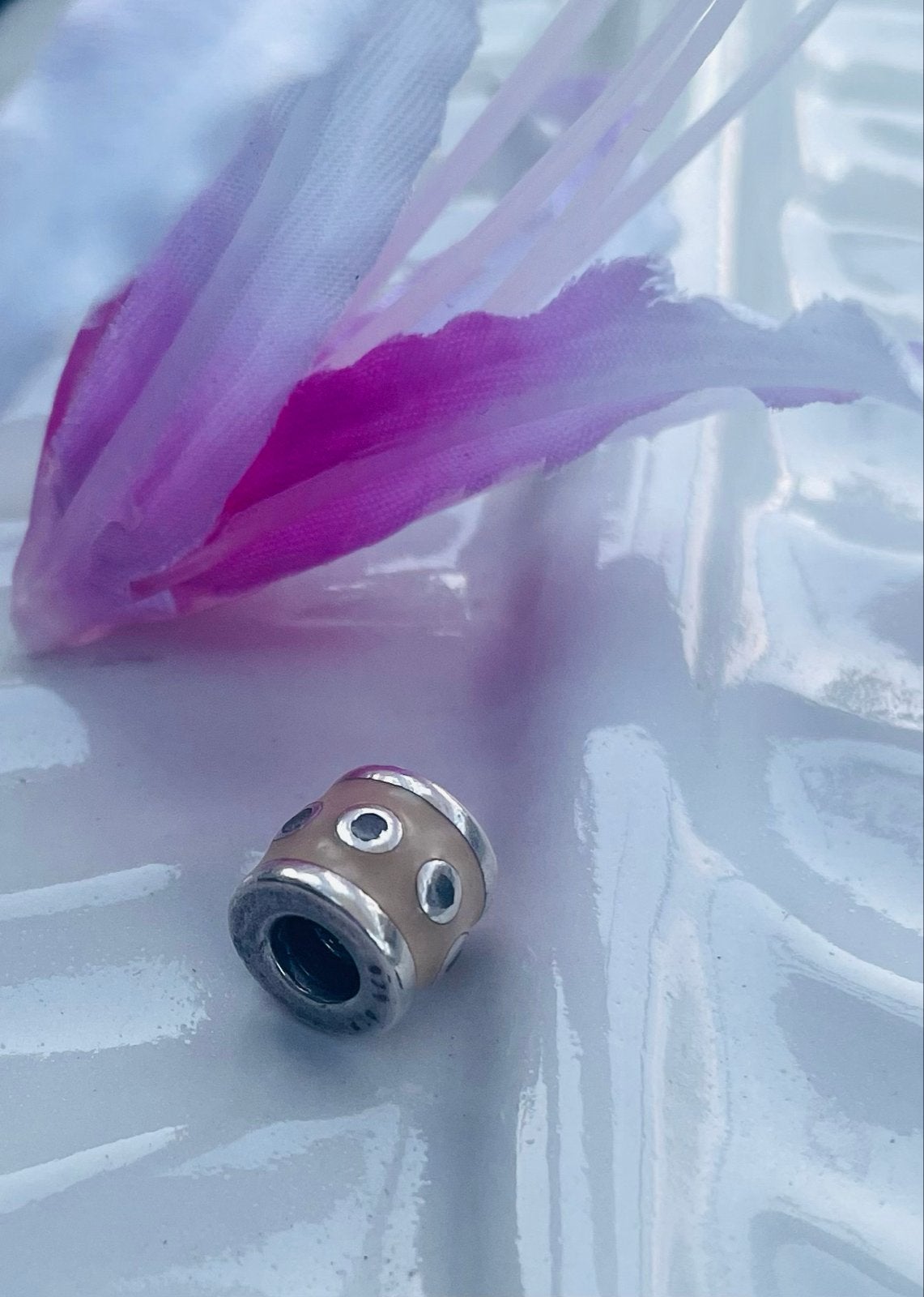 Authentieke Barrel Charm Bead Suit Bracelet, Pandora, Ophalen of Verzenden, Zo goed als nieuw, 1 bedel