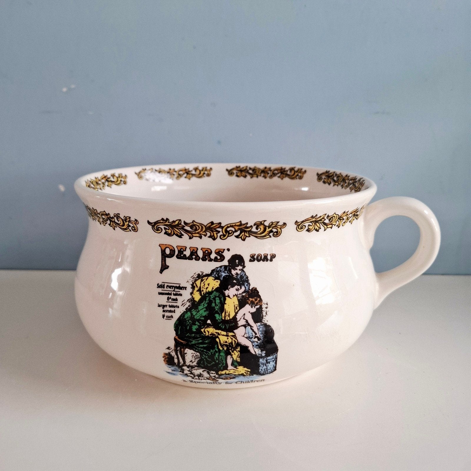 Lord Nelson Pottery, vintage kamerpot met reclame opdruk, Ophalen of Verzenden