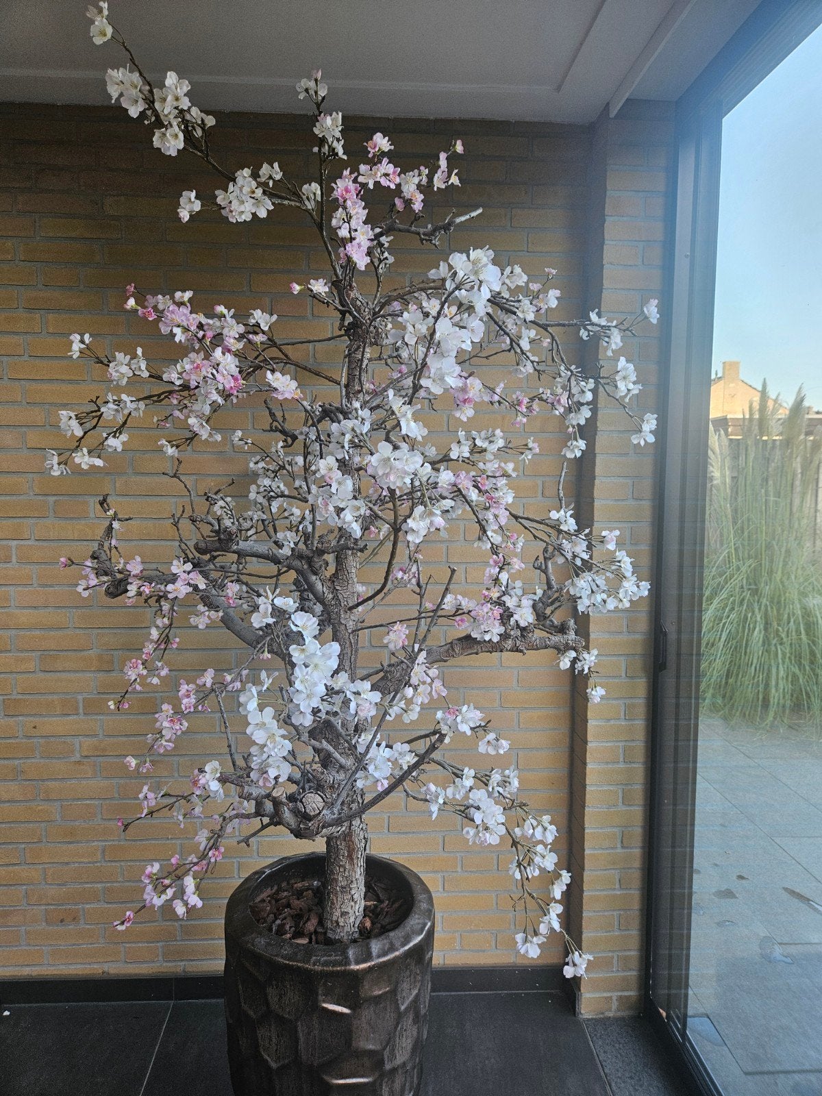 Luxe kunstbloesemboom met sierpot – ca. 2 meter hoog, Huis en Inrichting, Ophalen