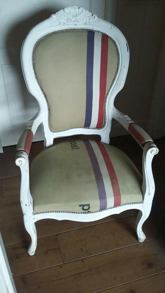 Mooie grote brocante barok ppt postzak stoel, Ophalen