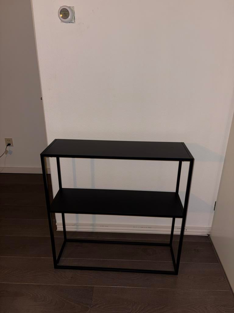 Zwarte sidetable - 80x81x26 cm, Huis en Inrichting, Tafels | Sidetables, Ophalen, Gebruikt, 50 tot 100 cm, Metaal