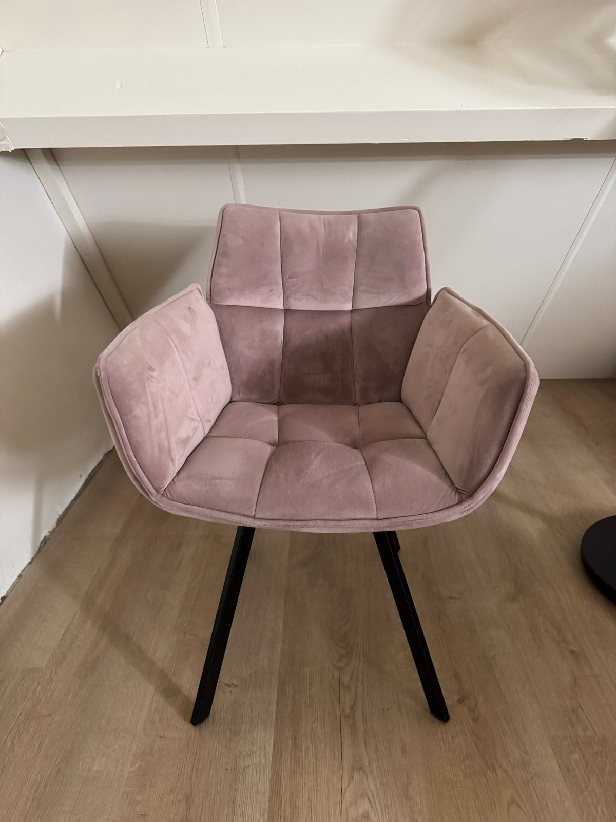 4x Velvet Roze Eetkamerstoelen MRS, Ophalen, Gebruikt, Overige kleuren, Vier