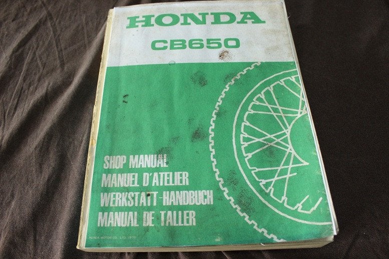 Honda CB650 1978 motorcycle shop manual CB 650 handbuch, Motoren, Ophalen of Verzenden, Honda