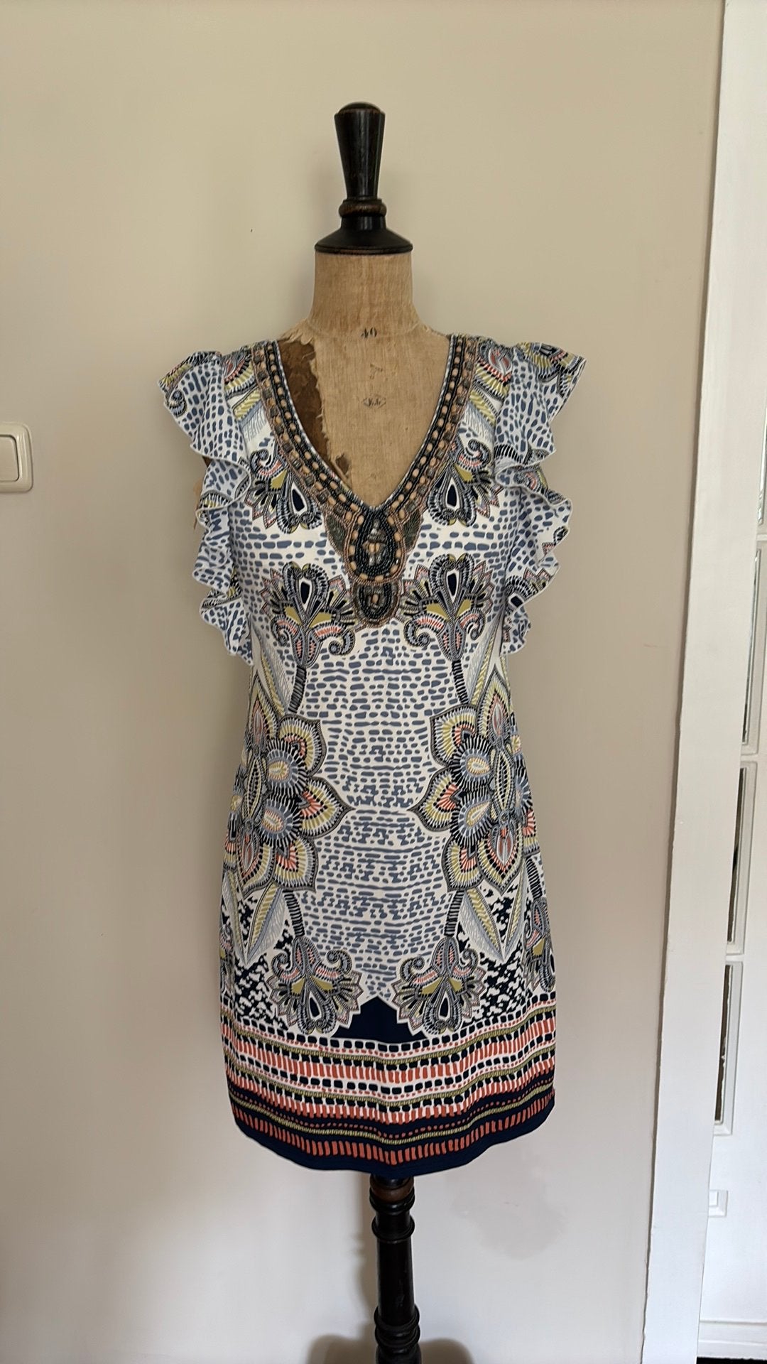 K-design stretch jurk nieuw S top tinten!, Kleding | Dames, Maat 38/40 (M), Meerkleurig, Nieuw, Ophalen of Verzenden
