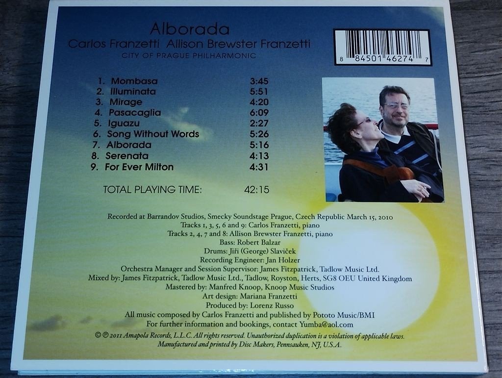 Carlos Franzetti - Alborada, Ophalen of Verzenden, Zo goed als nieuw, Jazz