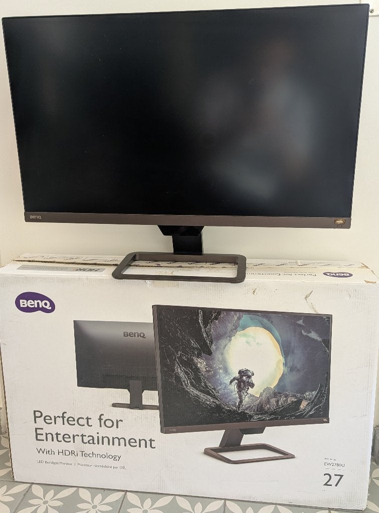 BenQ EW2780U 27 inch 4K USB-C monitor met built-in speakers, Computers en Software, Monitoren, Ophalen, Gebruikt, Ingebouwde speakers