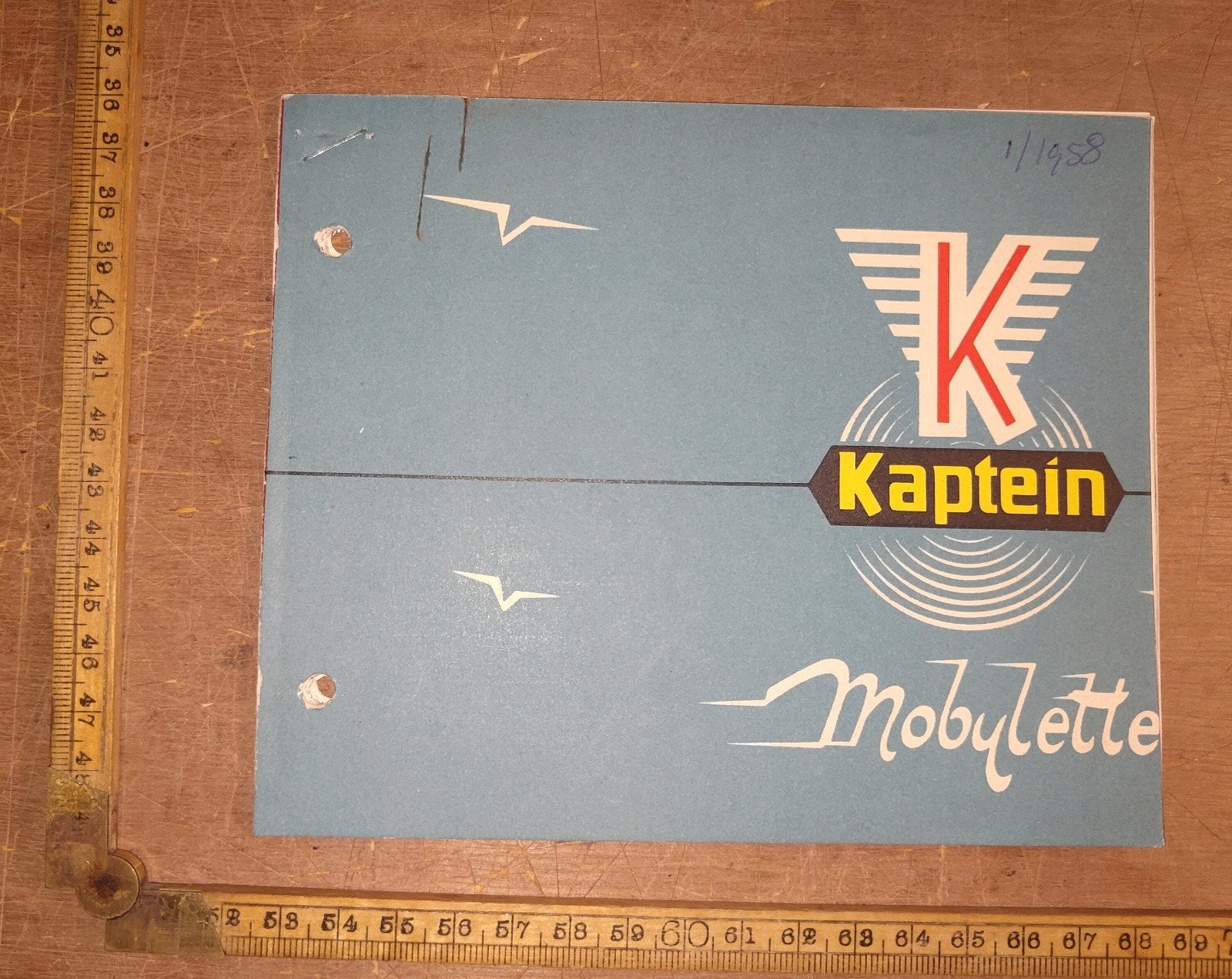 Handleiding Kaptein Mobylette 1958, Fietsen en Brommers, Ophalen of Verzenden, Gebruikt