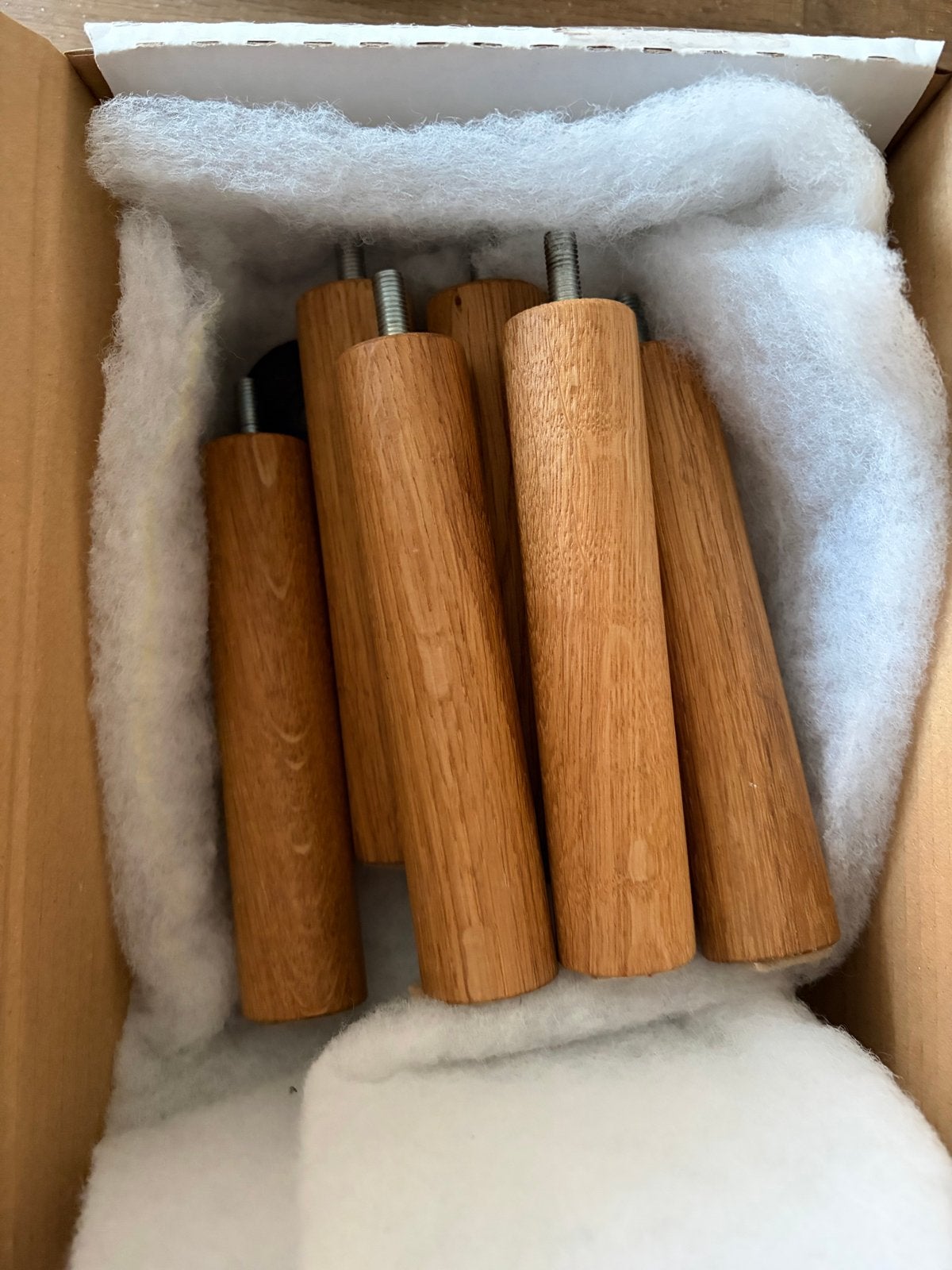 Bolia Scandinavia poten eikenhout 15 cm (6 stuks), Ophalen of Verzenden, Zo goed als nieuw, Eikenhout, Tafelpoot