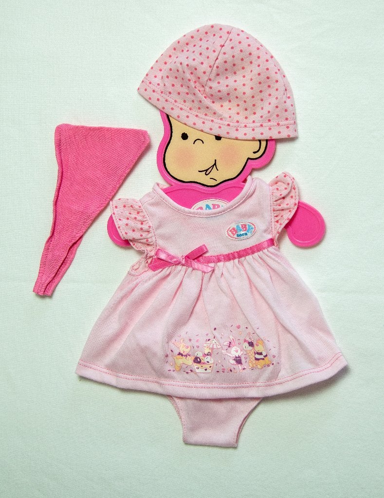 Baby born jurkje met mutsje, broekje en bandana, Kinderen en Baby's, Ophalen of Verzenden, Zo goed als nieuw, Babypop