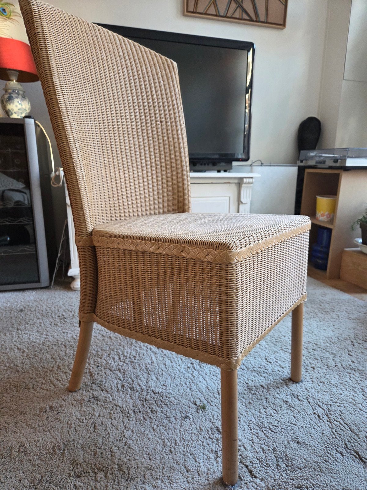 Lloyd Loom eetkamerstoelen (8 stuks), Huis en Inrichting, Stoelen, Ophalen, Gebruikt, Overige kleuren, Hout