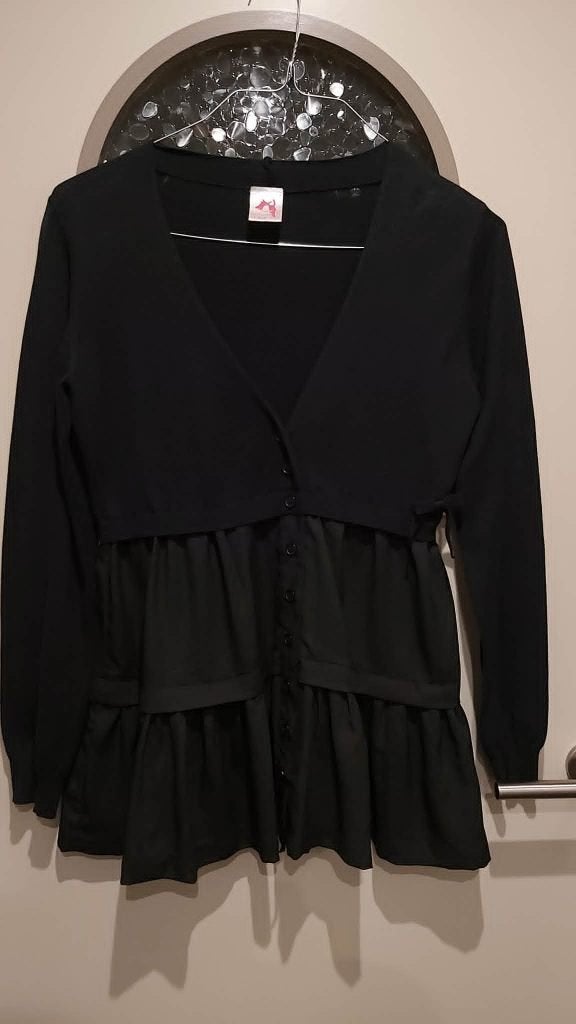 Cardigan blouse katoen en zijde - SCee by Twin-Set, NIEUW, Kleding | Dames, Twinset, Zwart, Maat 46/48 (XL) of groter, Nieuw