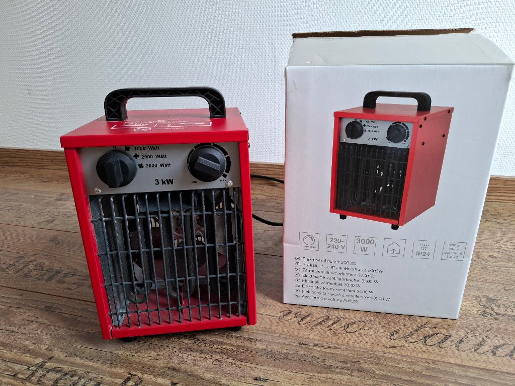 Ventilatiekachel (elektrisch) 3000 watt, Huis en Inrichting, Kachels, Ophalen, Overige soorten, Elektrisch, Zo goed als nieuw