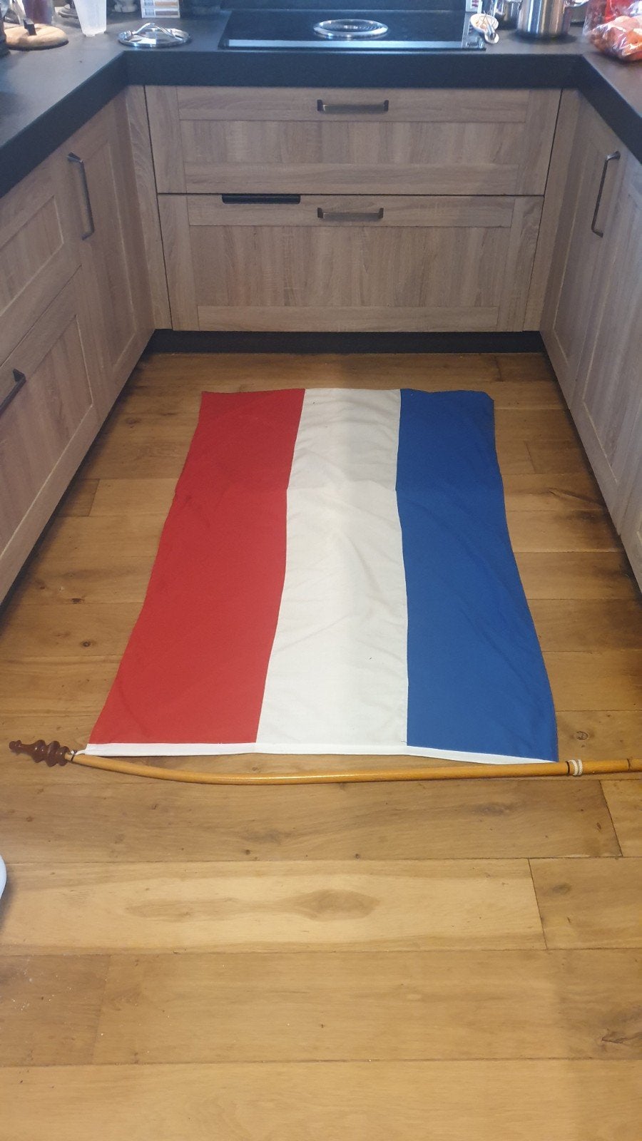Luxe vlaggenstok boot sloep, Ophalen