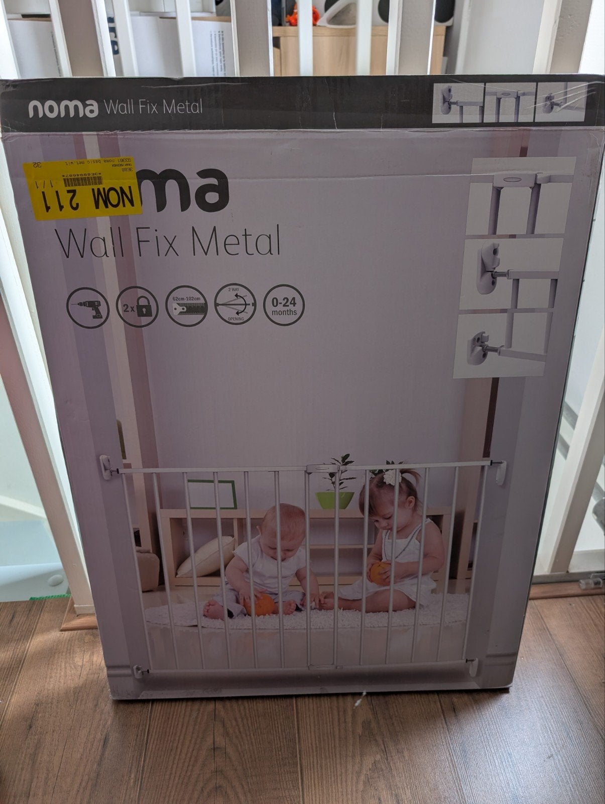 Noma Wall Fix Metal Veiligheidshekje, Ophalen, Gebruikt, 100 tot 115 cm, Metaal of IJzer