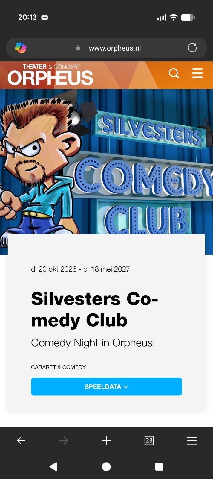 2 tickets Sylvester Comedy Club - 20 oktober, Twee personen, Oktober