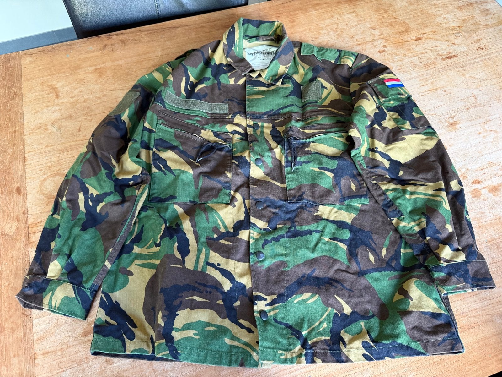 Nederlands Defensie Woodland Camouflage zomerjas, Ophalen of Verzenden, Luchtmacht, Nederland, Kleding of Schoenen