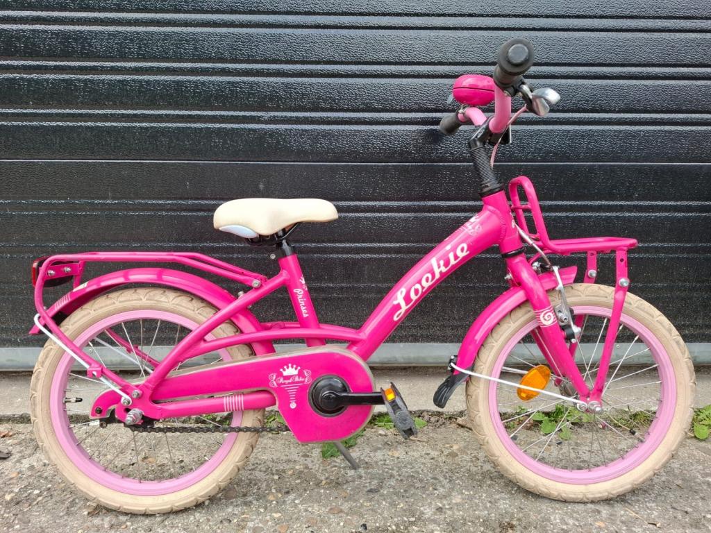 Loekie prinses 16 inch meisjesfiets, Fietsen en Brommers, Fietsen | Kinderfietsjes, Terugtraprem, 16 tot 20 inch, Loekie, Niet ingevuld