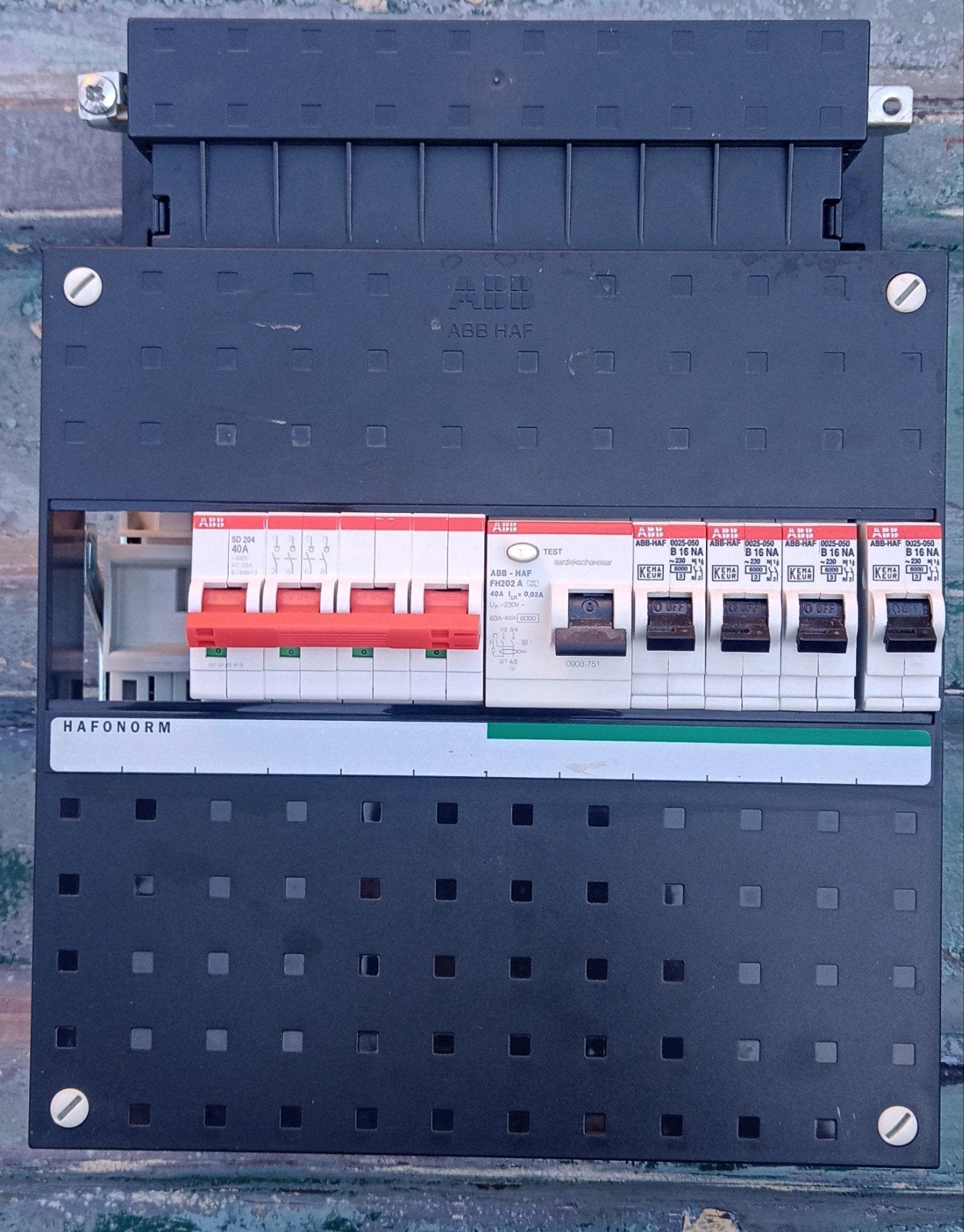 zekeringkast met aardlekschakelaar, krachtstroom, 4x 16 Amp, Ophalen of Verzenden