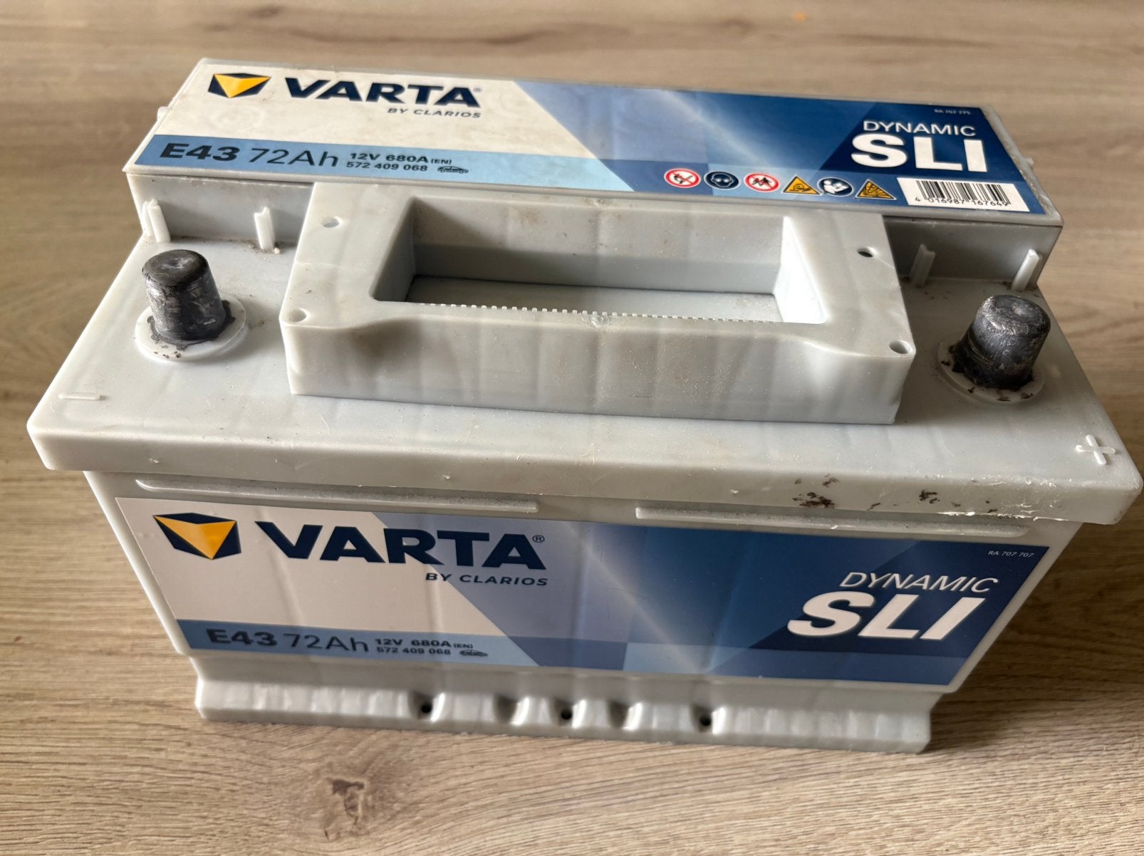 Varta E43 72Ah 12 680A, Ophalen, Gebruikt
