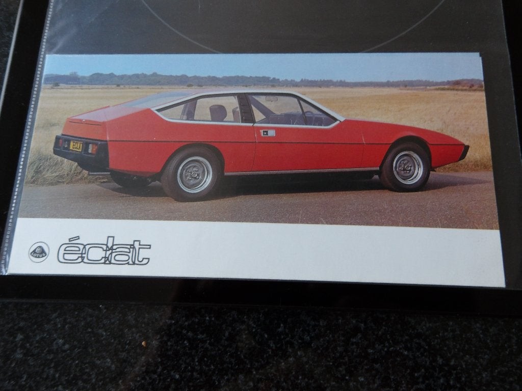 Vintage Lotus Éclat vouw brochure, Onbekend, Ophalen of Verzenden, Zo goed als nieuw, Overige merken