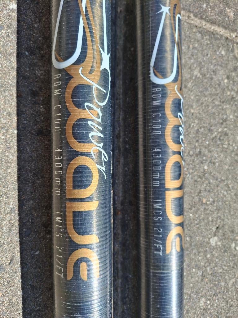 Caas mast powerwave 100% carbon flextop 4.30m1, Ophalen, Mast, Minder dan 5 m², Gebruikt