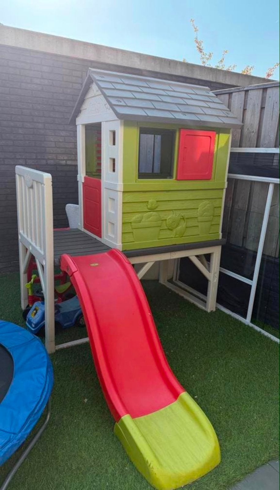 Smoby Speelhuisje met Glijbaan, Ophalen, Gebruikt, Kunststof