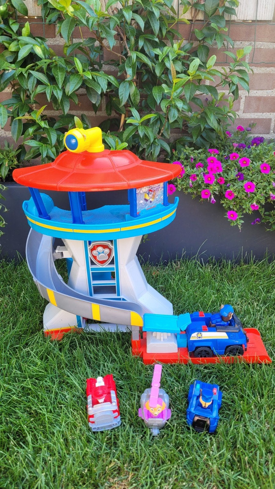 Paw Patrol Uitkijktoren met Voertuigen, Ophalen, Zo goed als nieuw, Jongen of Meisje