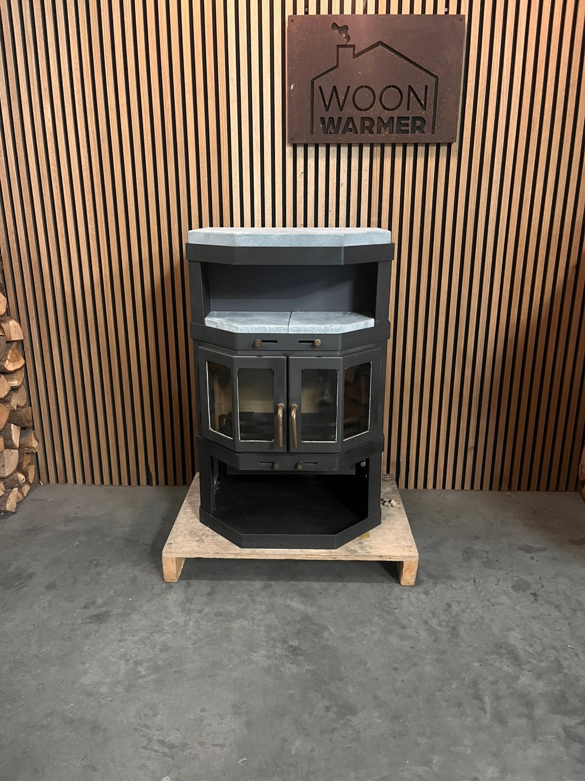 26080 Speksteenkachel Faber 8kw, Ophalen, Info@woonwarmer.nl, Gebruikt, Houtkachel