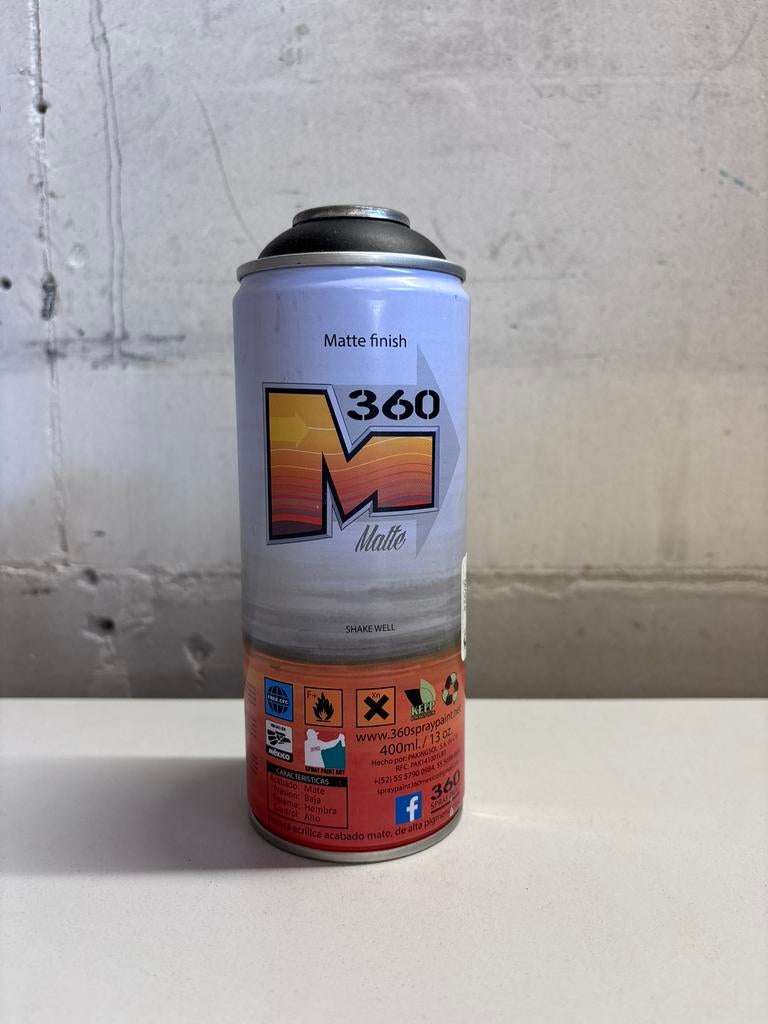 Spuitbus 360 Spraypaint zwart graffiti, Ophalen of Verzenden, Nieuw