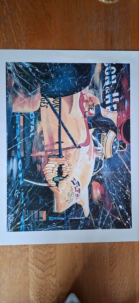 Litho van een Renault formule 1 ( A. Prost), Ophalen of Verzenden