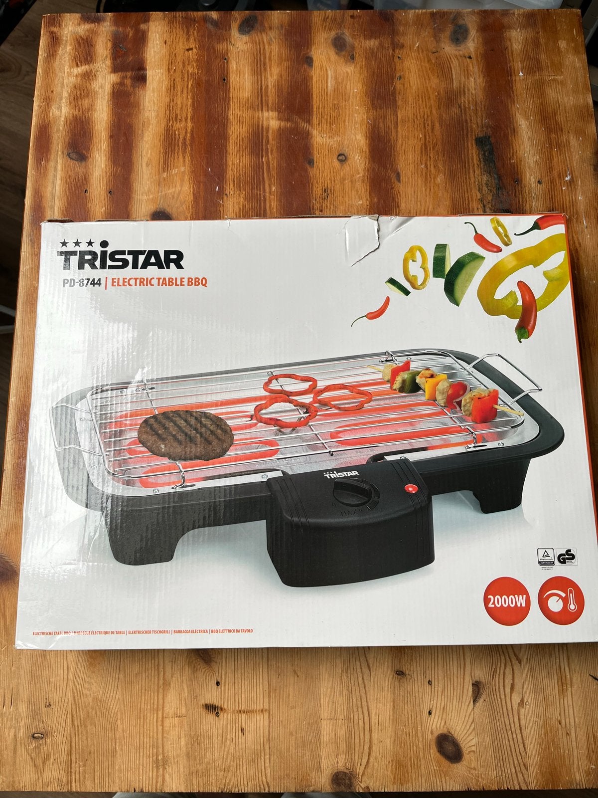 Tristar PD-8744 Elektrische Tafel BBQ 2000W, Ophalen of Verzenden, Nieuw