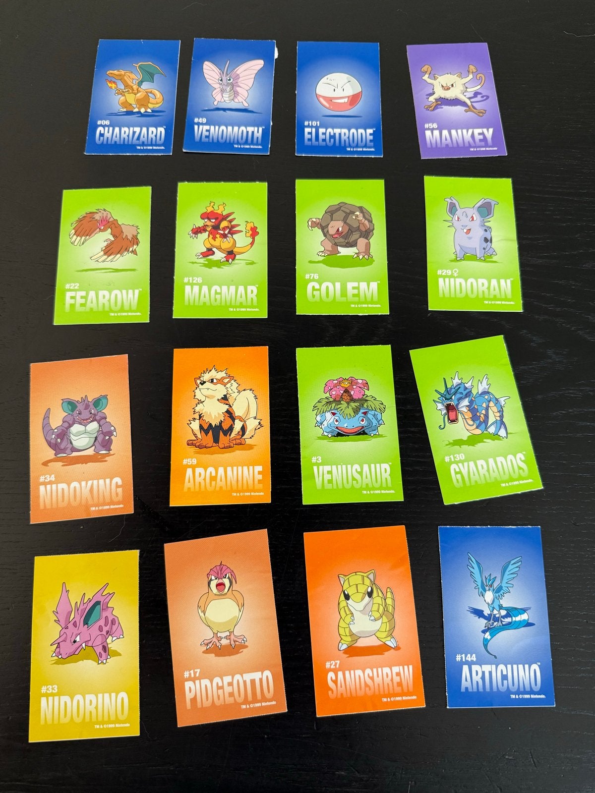 Vintage Pokémon kaarten/stickers - Redelijke staat, Ophalen of Verzenden, Gebruikt, Meerdere kaarten
